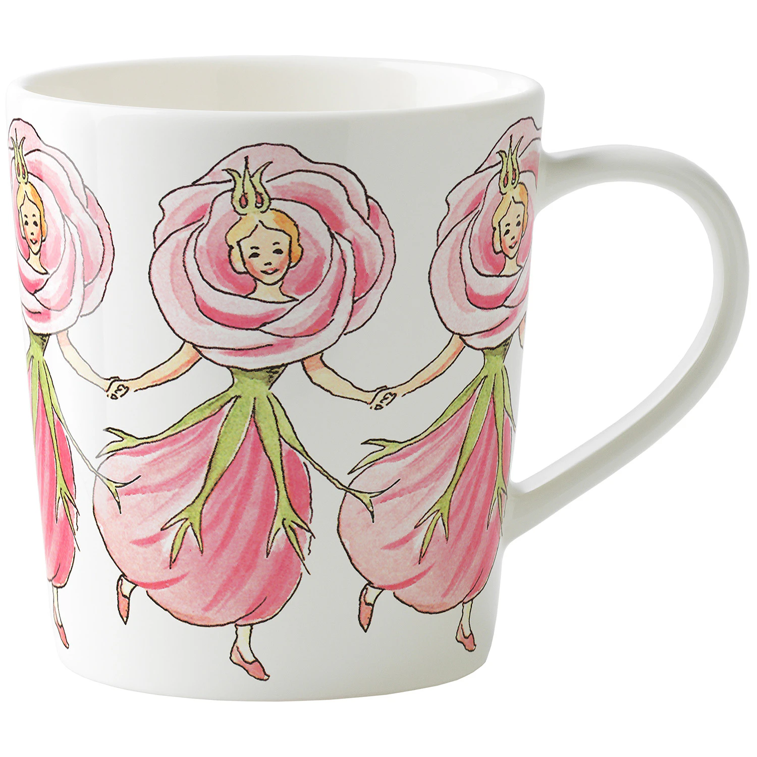 Design House Stockholm Elsa Beskow Krus Med H&aring;ndtak 40 Cl Rose -  Kaffekopper Benporselen Hvit - 3034-0100