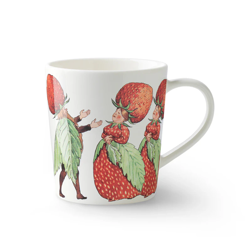 Elsa Beskow Krus med Håndtak 40 cl, Strawberry Family