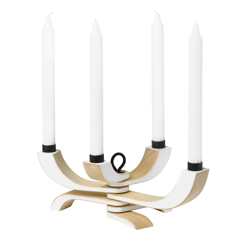 Nordic Light Lysestake 4 Armer, Hvit