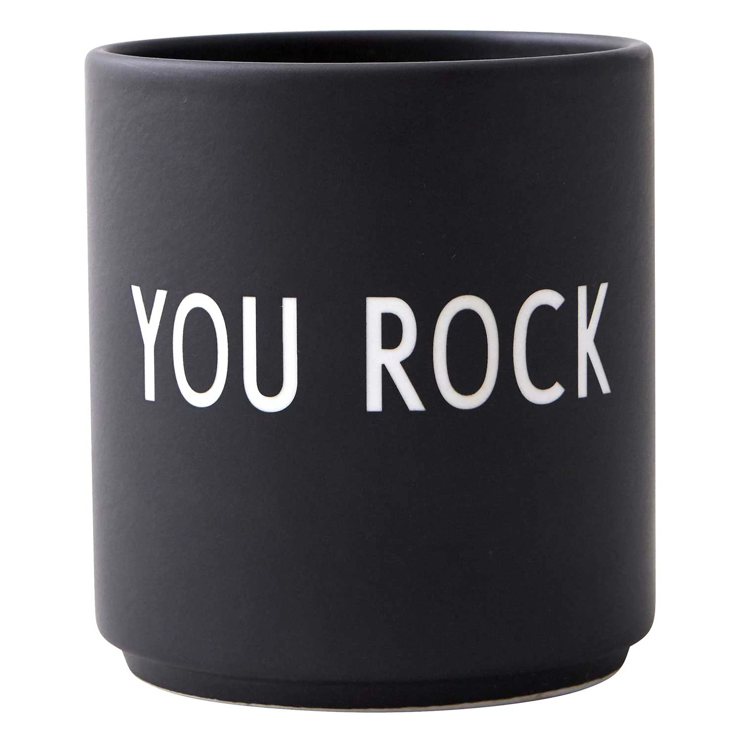 Design Letters Favourite Kopp 25 Cl You Rock -  Kaffekopper Benporselen Sort - 10101002BKYOUROCK