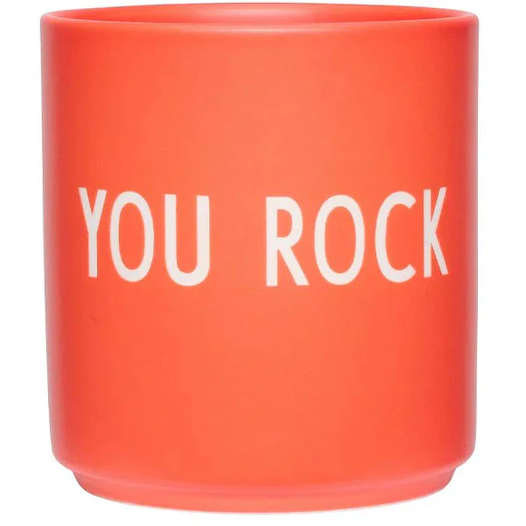 Design Letters Favourite Kopp 25 Cl You Rock Oransje -  Kaffekopper Benporselen Orange - 10101002TERYOUROCK