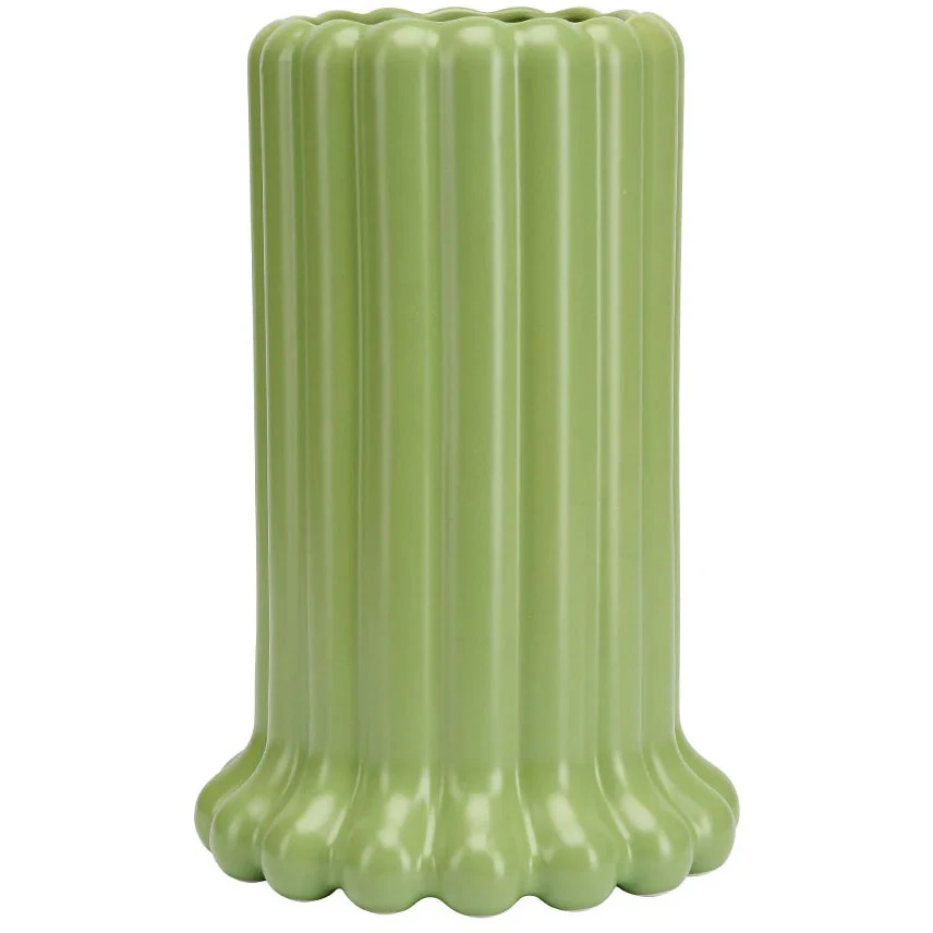 Design Letters Tubular Vase 24 Cm  -  Vaser Porselen Gr&oslash;nn - 10108003GREENTENDR