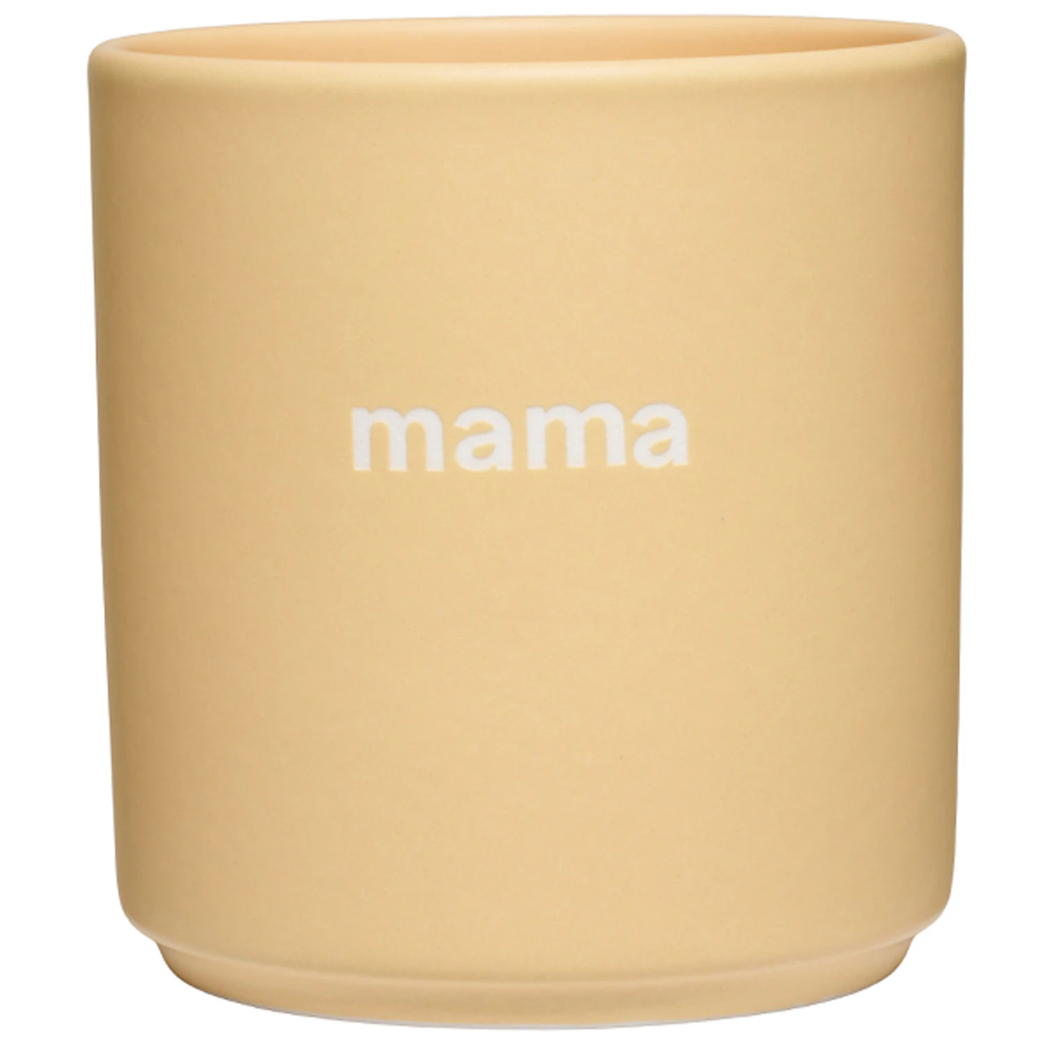 Design Letters Vip Favourite Kopp 25 Cl Mom Collection Mama  -  Kaffekopper Benporselen Gul - 10101002SOLIBEMAMA