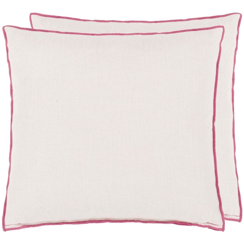 Brera Lino Pute 43x43 cm, Alabaster / Fuchsia