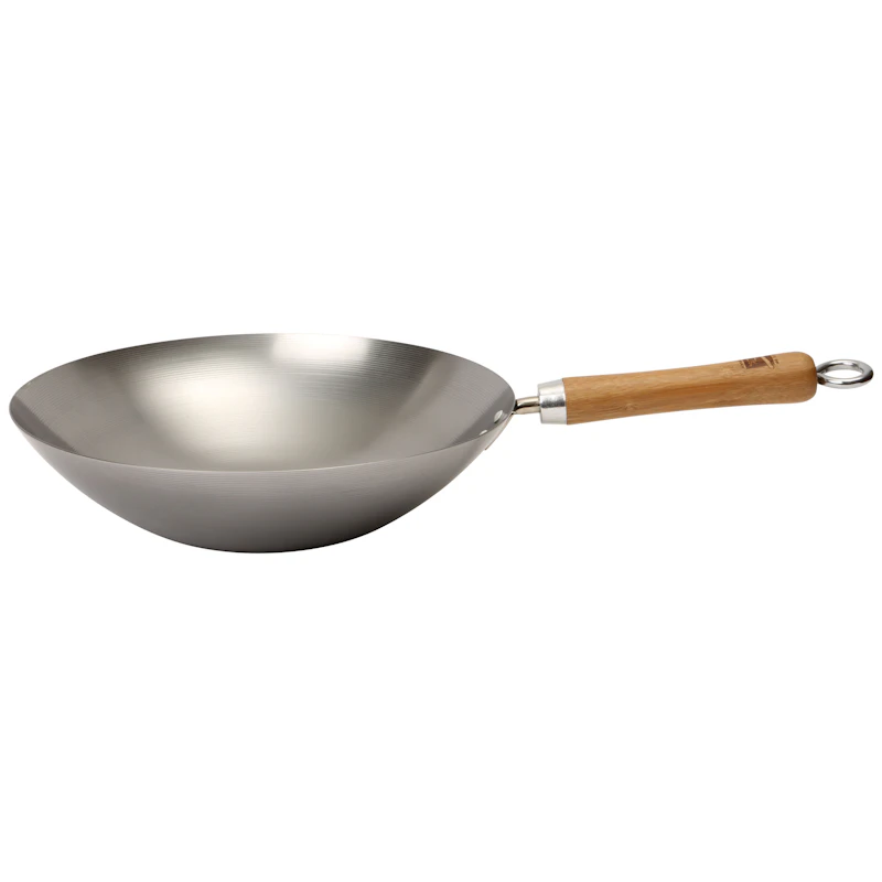 School of Wok Wokpanne Karbonstål Grå, 30 cm