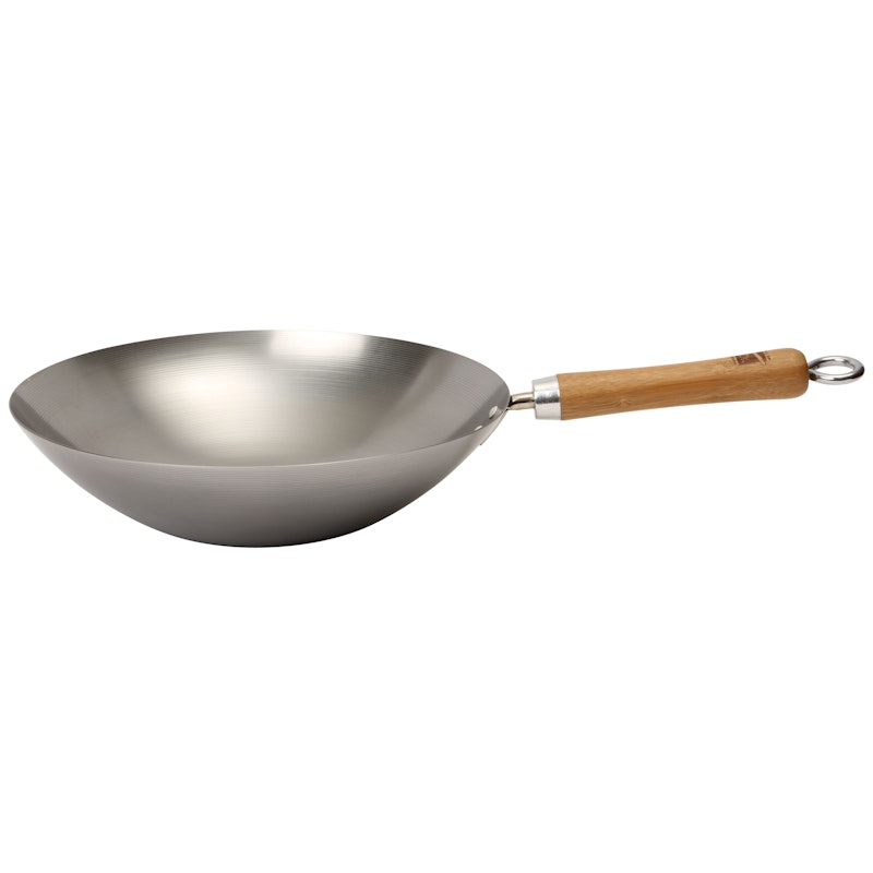 School of Wok Wokpanne Karbonstål Grå, 30 cm