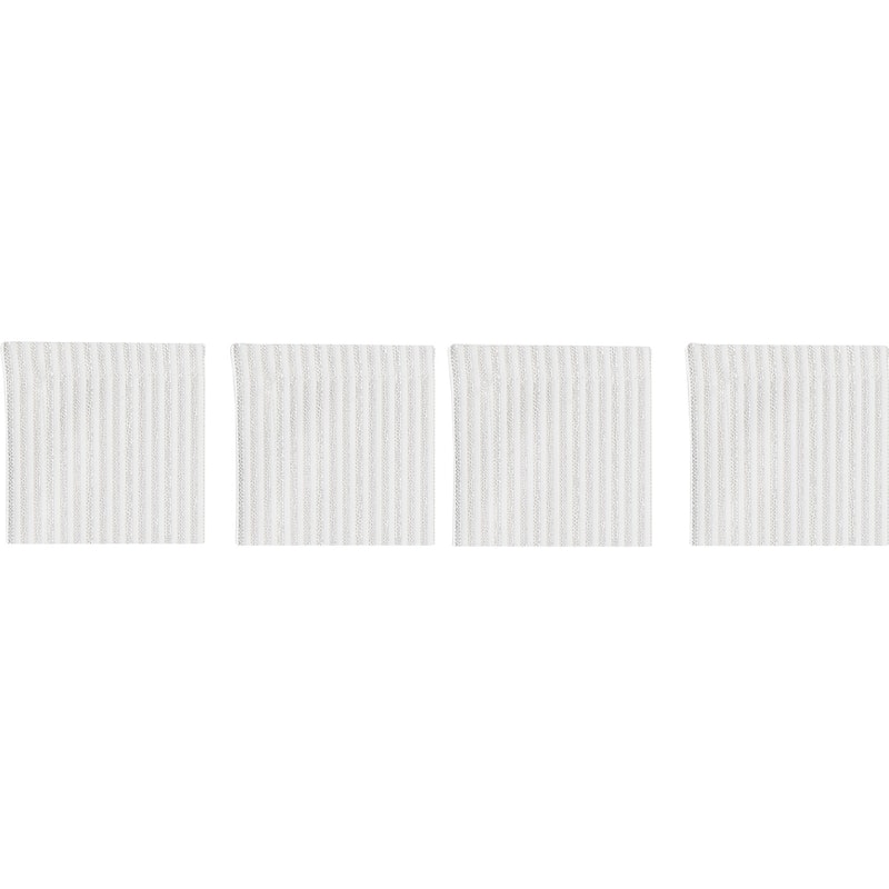Narrow Stripe Glassunderlag 10x10 cm 4-pk, Hvit