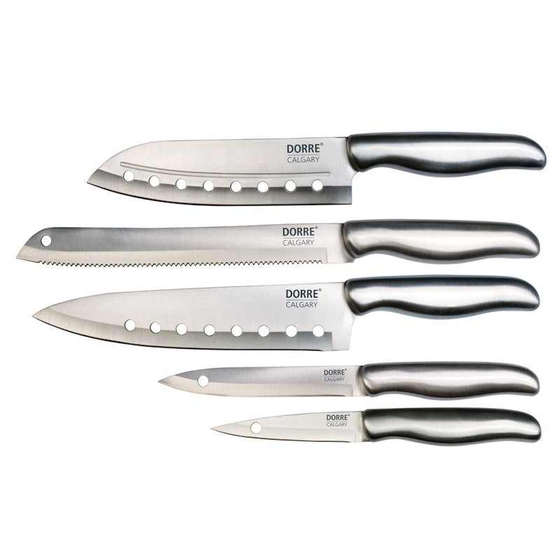 Calgary Knivsett 5-pk, Stål