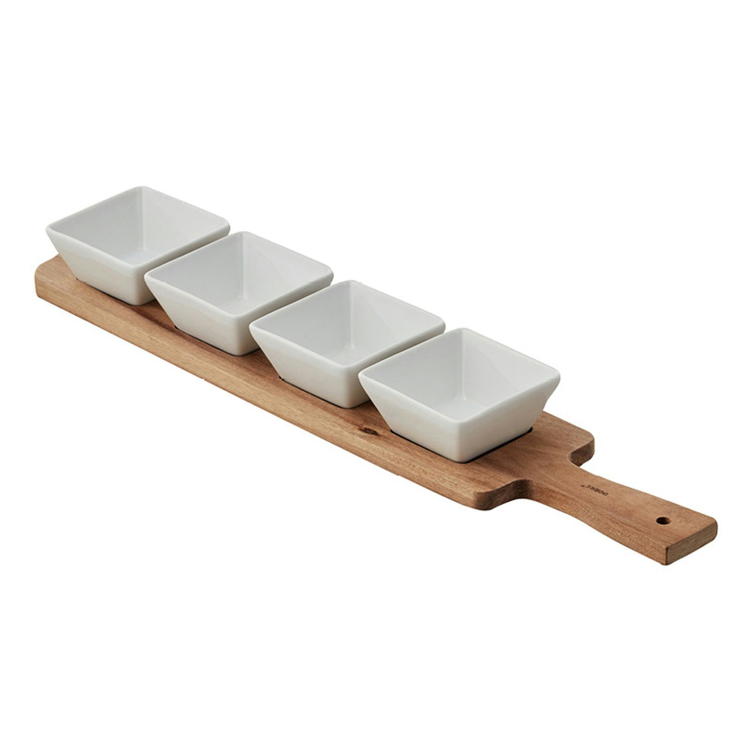 Dorre Serena Serveringsbrett Med Sk&aring;ler -  Serveringsfat Keramikk Hvit - 5-8841