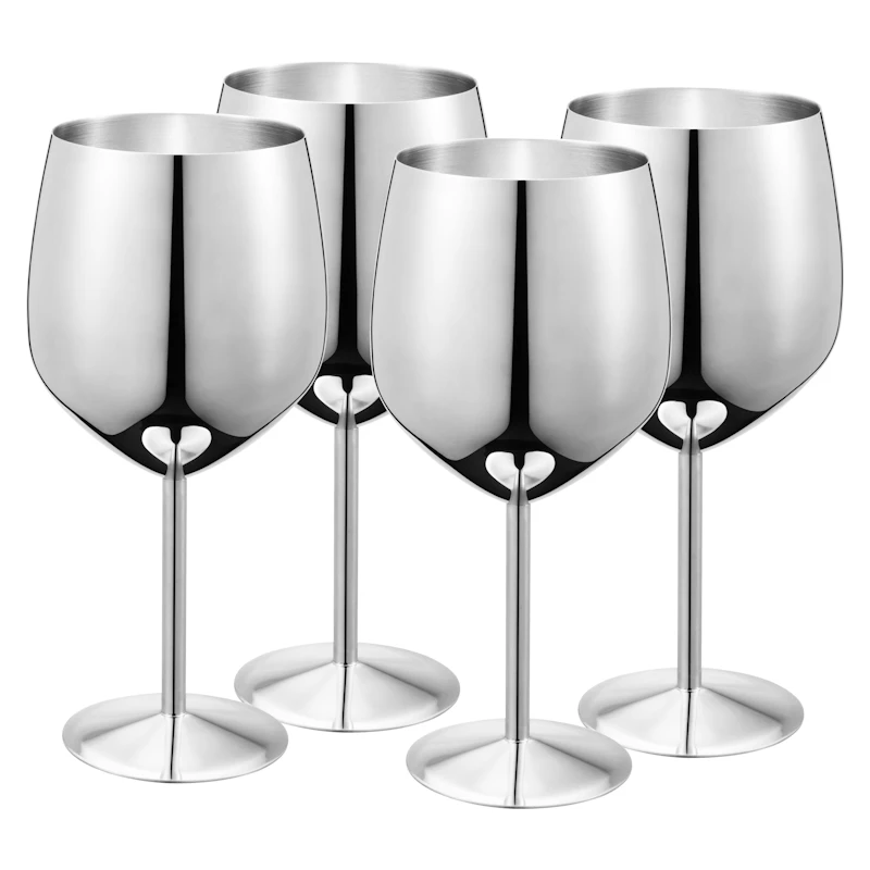 Violette Vinglass Rustfritt Stål 4-pk, 48 cl