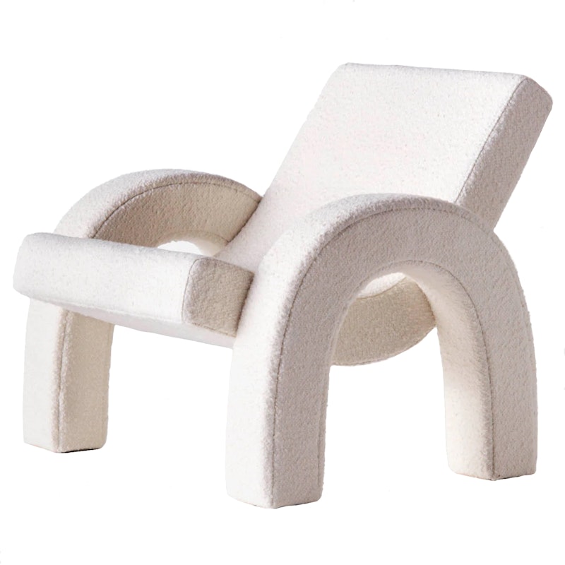 Arco Loungestol, Bouclé Hvit