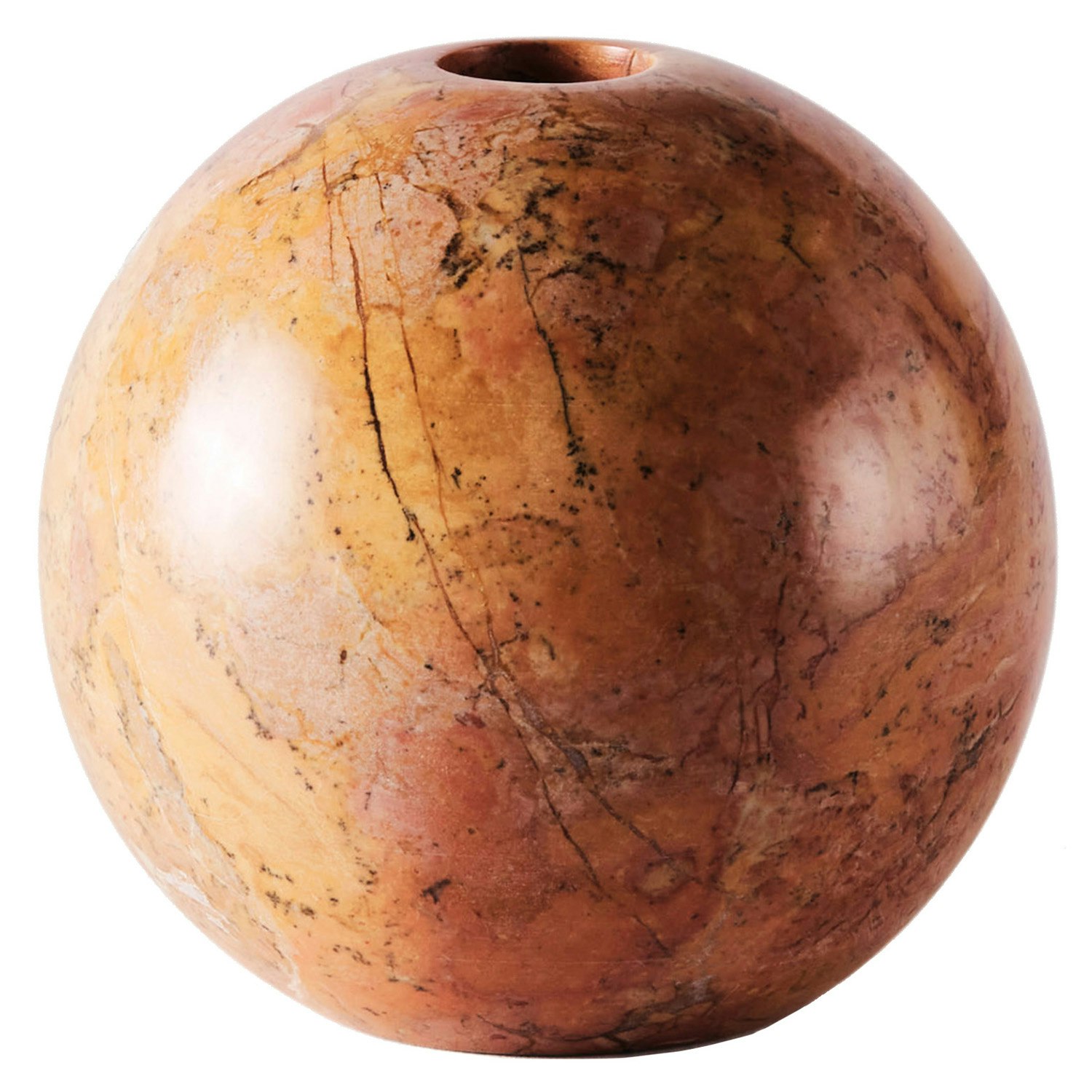 Dusty Deco Sphere Lysestake  &Oslash;10 Cm  -  Lyslykter Marmor R&oslash;d - DD40000032