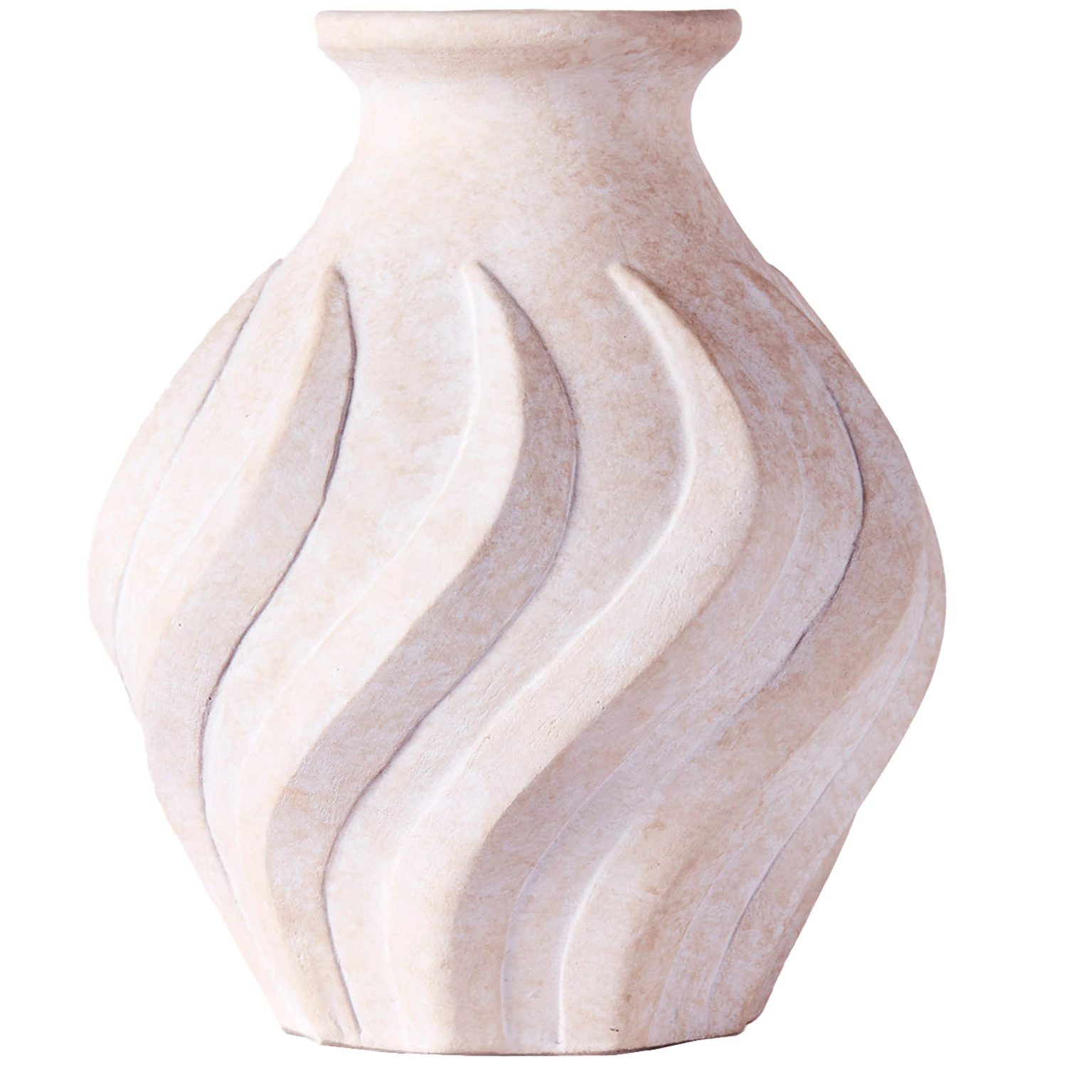 Dusty Deco Swirl Vase Stor  -  Vaser Keramikk Hvit - DD40000057
