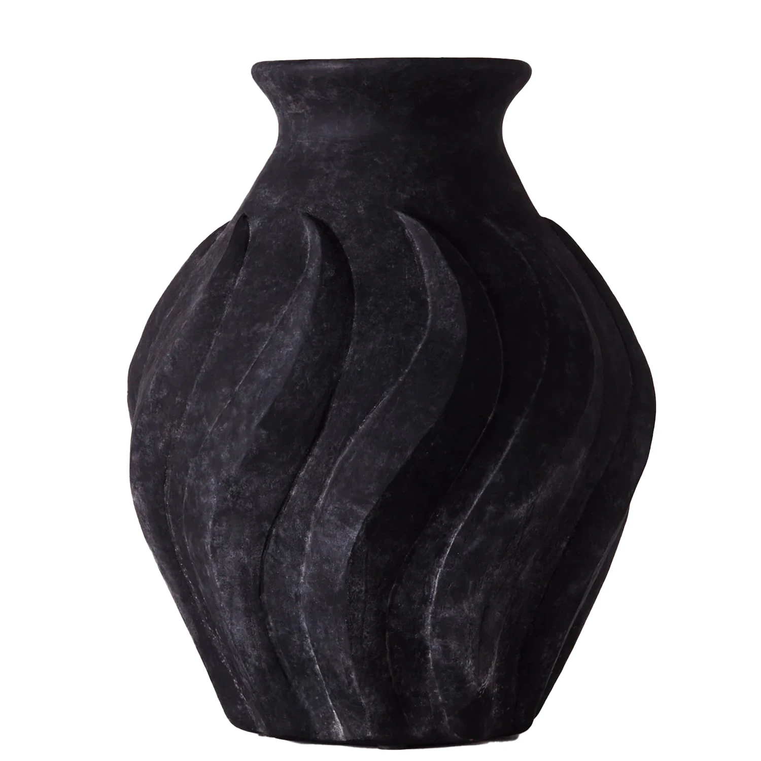 Dusty Deco Swirl Vase Liten  -  Vaser Keramikk Sort - DD40000058