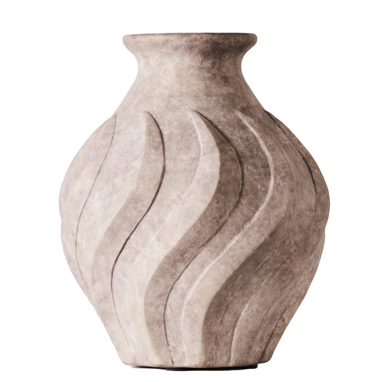 Dusty Deco Swirl Vase Liten  -  Vaser Keramikk Gr&aring; - DD40000059