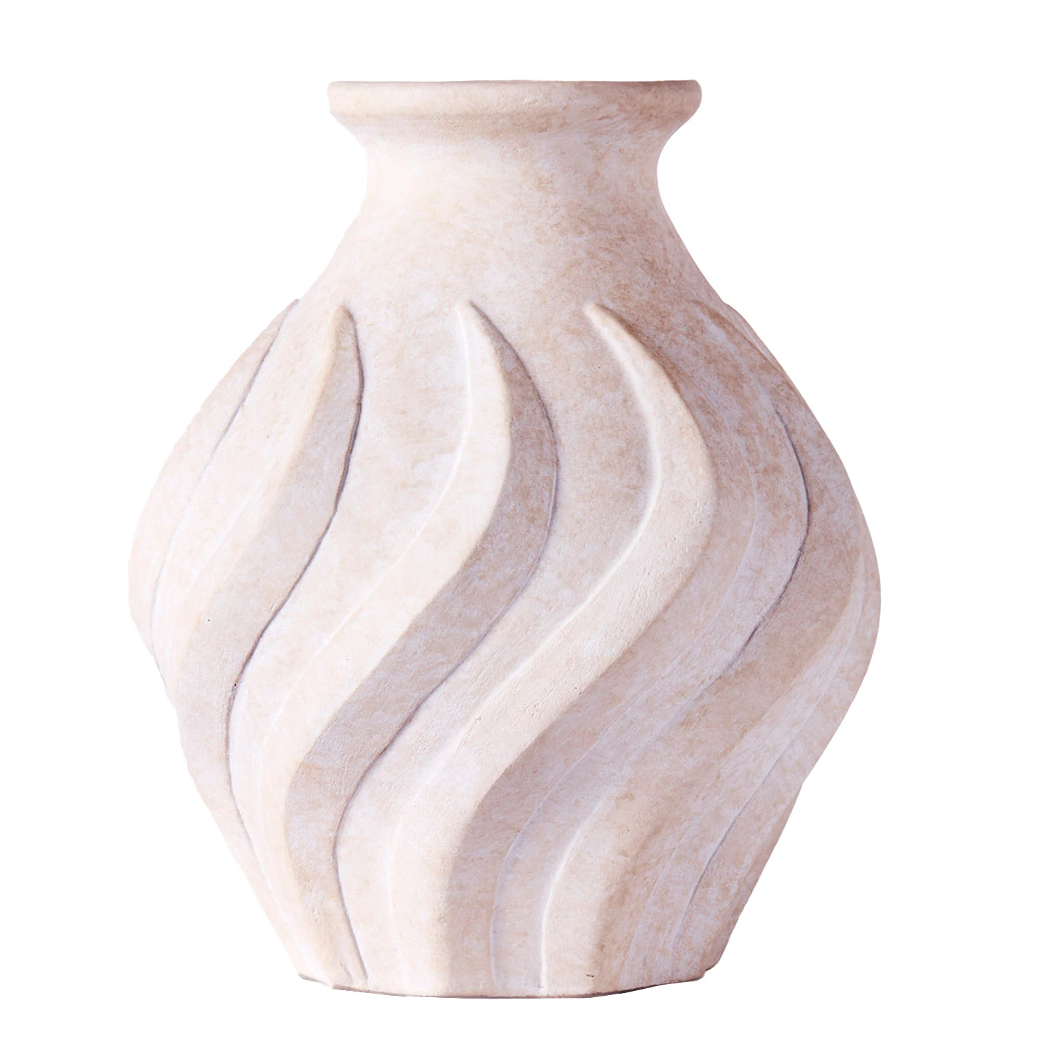 Dusty Deco Swirl Vase Liten  -  Vaser Keramikk Hvit - DD40000061