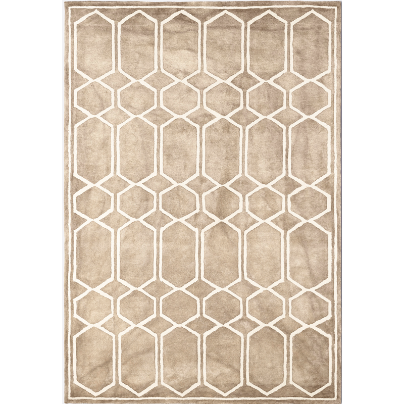 Tie Dye Ullteppe 250x350 cm, Beige