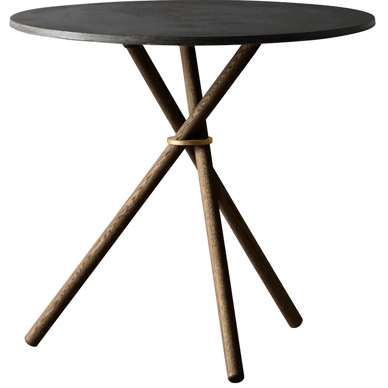 Aldric Sidebord 80 cm, Mørk Betong / Mørk Eik