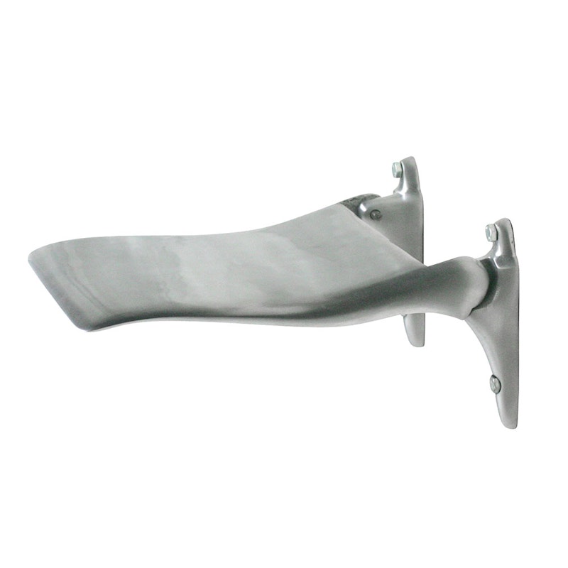 Stol Veggmontert Sammenleggbar, Matt Aluminium