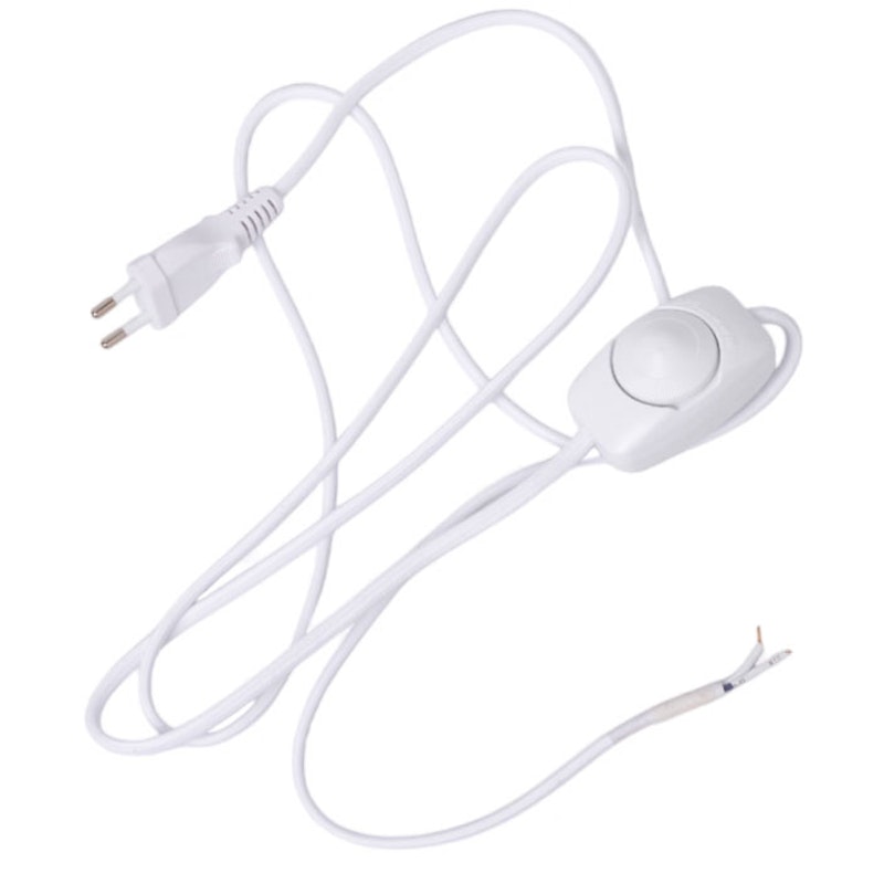 Edgeform Kabelholder Med Dimmer Til Vegglampe, Hvit