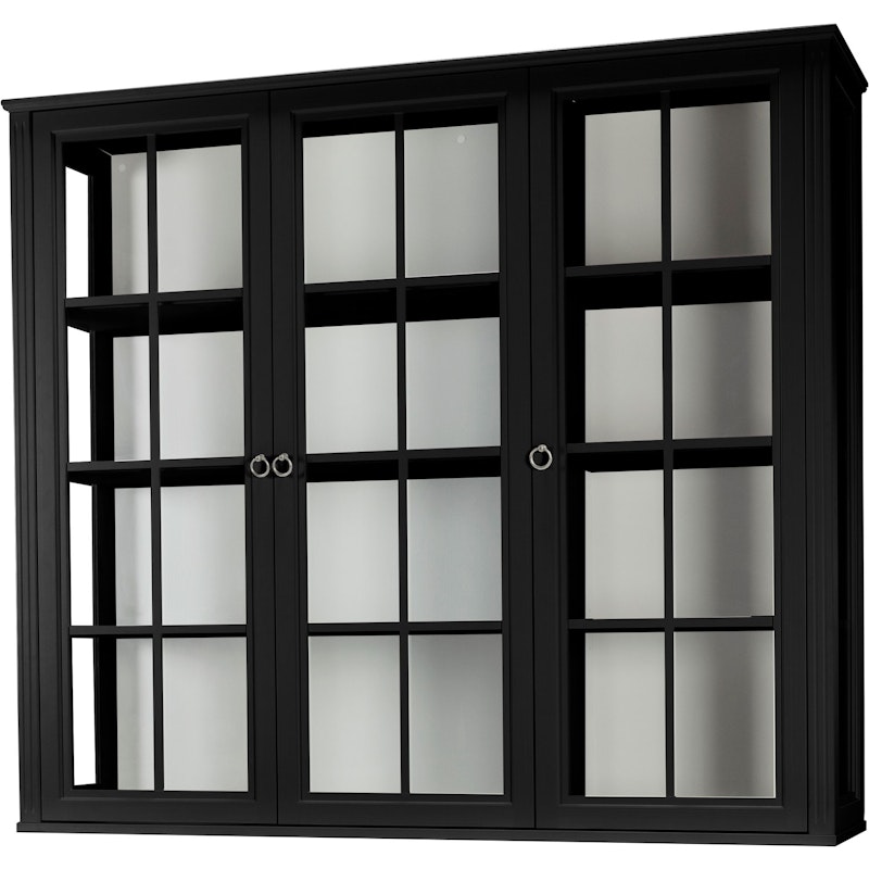 Stockholm 2.0 Vitrine Overskap 142x34x124, Sort