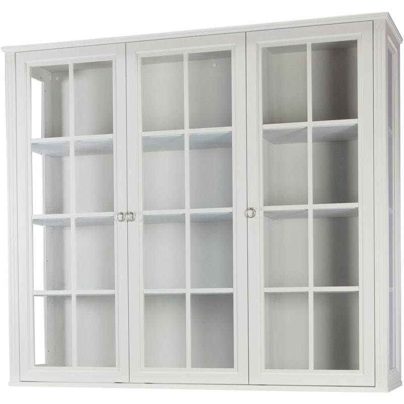 Stockholm 2.0 Vitrine Overskap 142x34x124, Whitewash