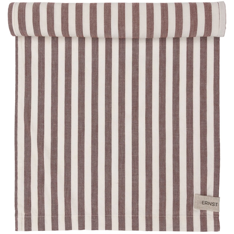 Bordløper Brede Striper 45x150 cm, Rød / Hvit