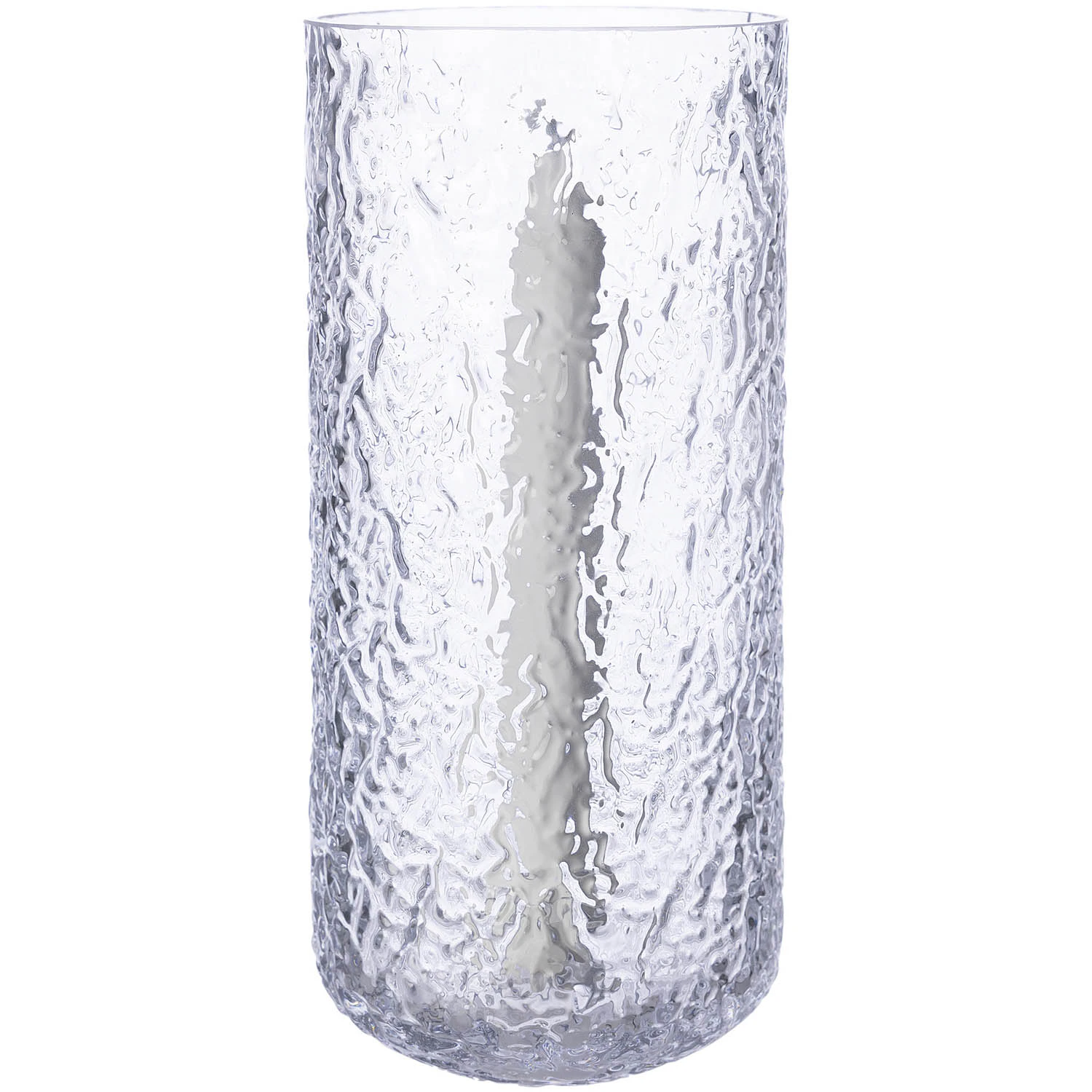 Ernst Candle Holder With Patterned  25 Cm -  Lyslykter Glass Klar - 371554