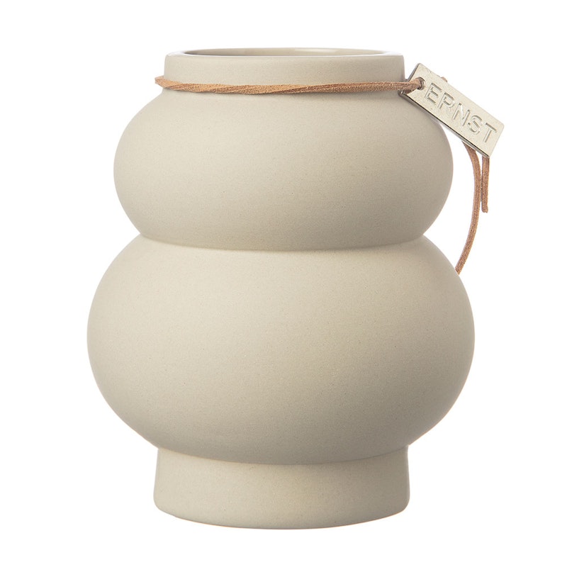 Curvy Vase Stentøy Beige, 21.5x12 cm