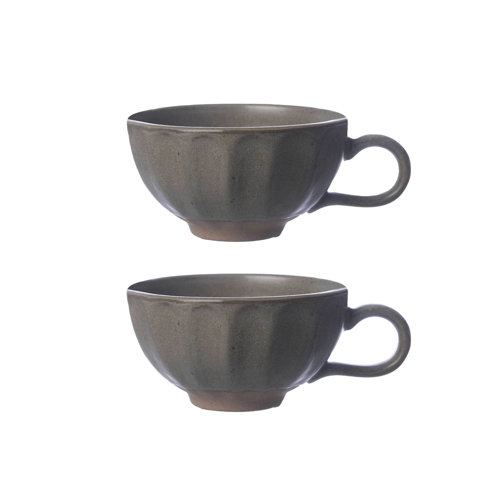 Ernst Kaffekopp 2-pk - Kaffekopper Stengods Gr&aring; - 447061