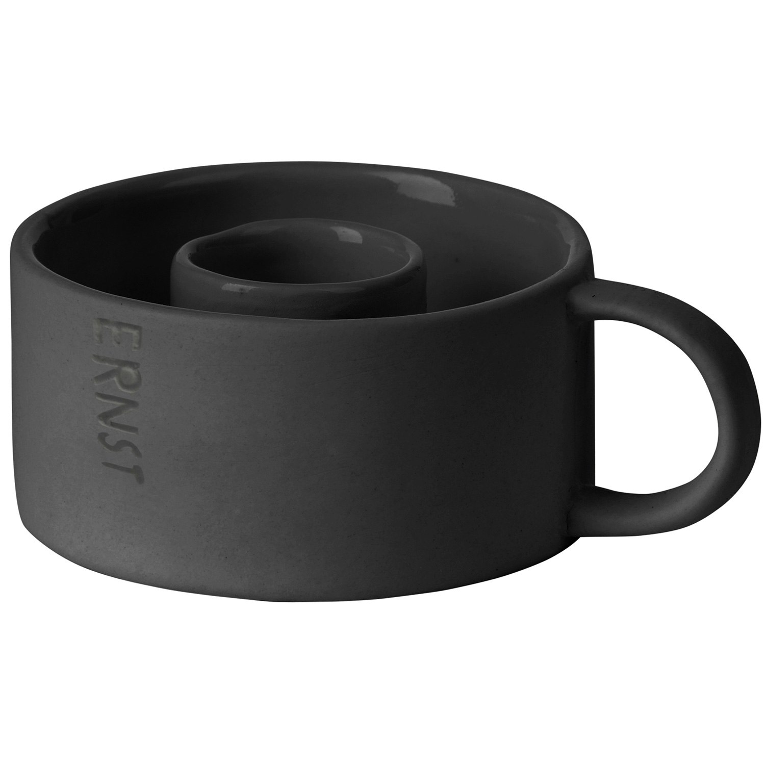 Ernst Lysestake 7 Cm  -  Lysestaker Stengods M&oslash;rk Gr&aring; - 270030