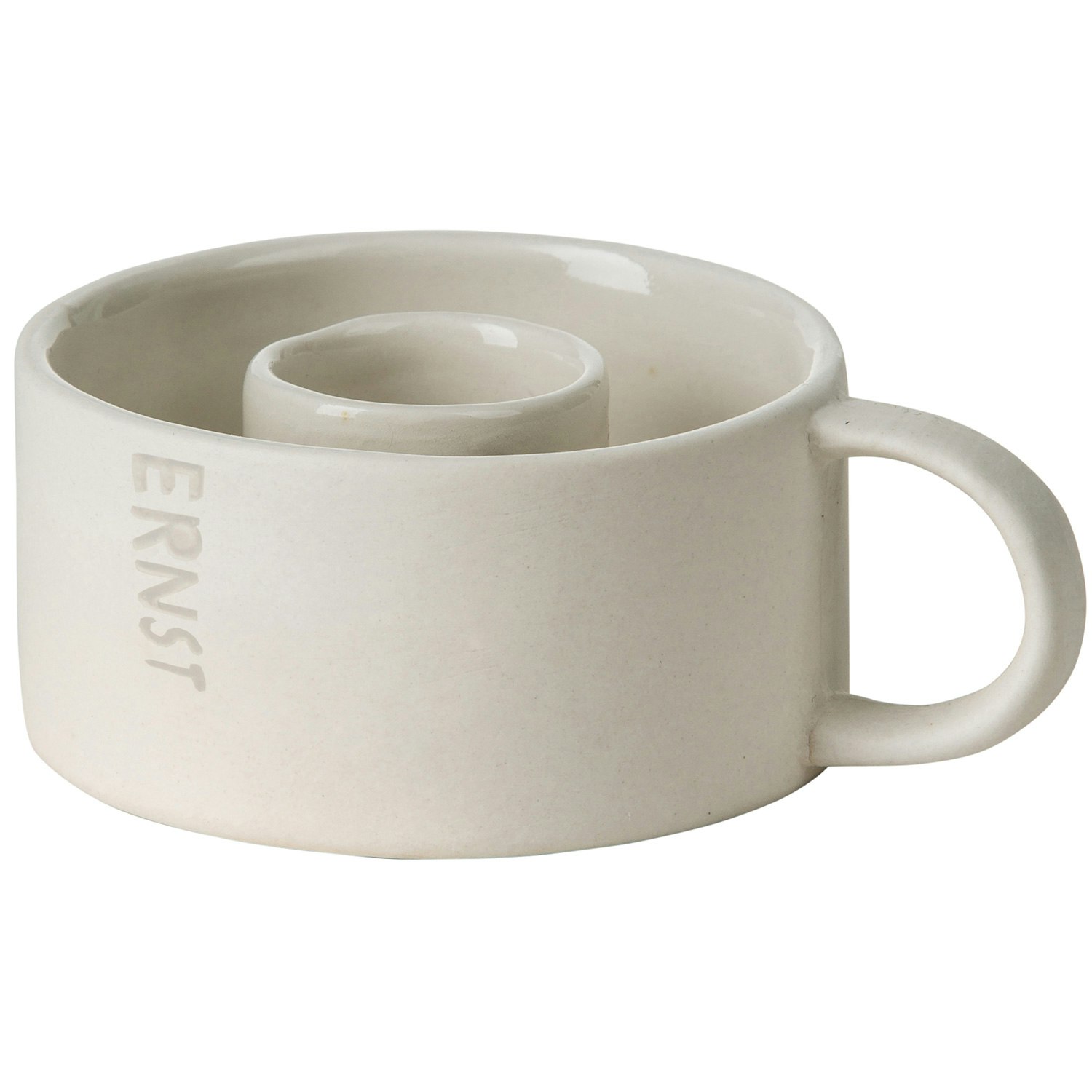 Ernst Lysestake 7 Cm  -  Lysestaker Stengods Hvit - 270053