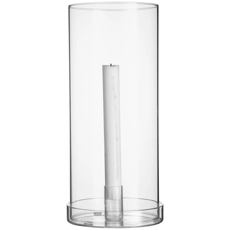 Lysestake Glass Klar, 29 cm