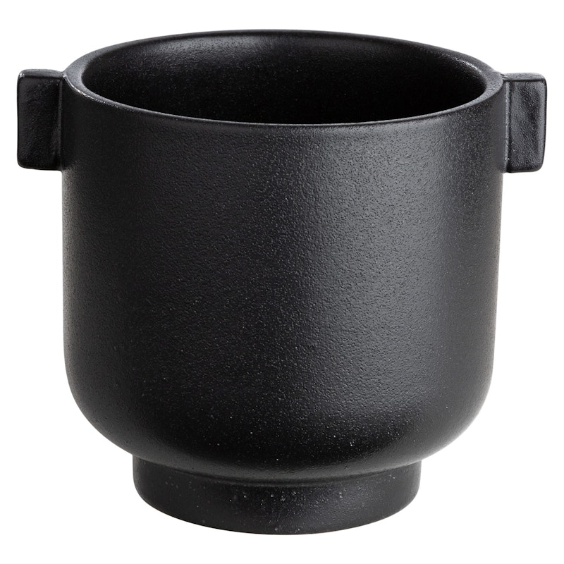 Potte Med Øre H14 cm, Sort
