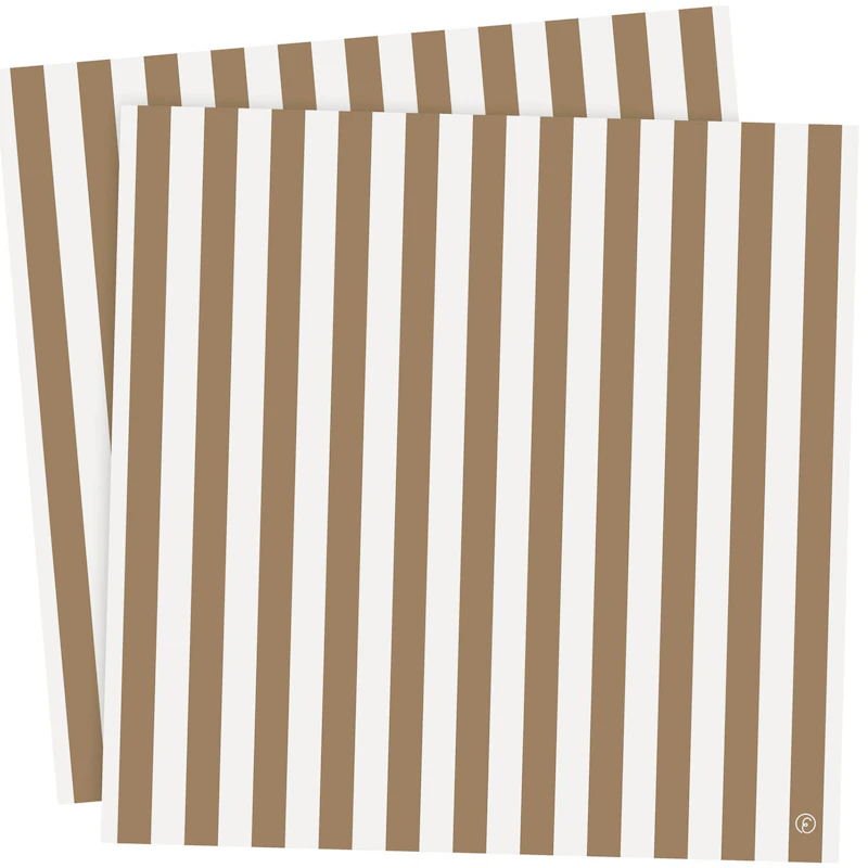 Servietter 33x33 cm 2-pk, Hvit/Colafarget