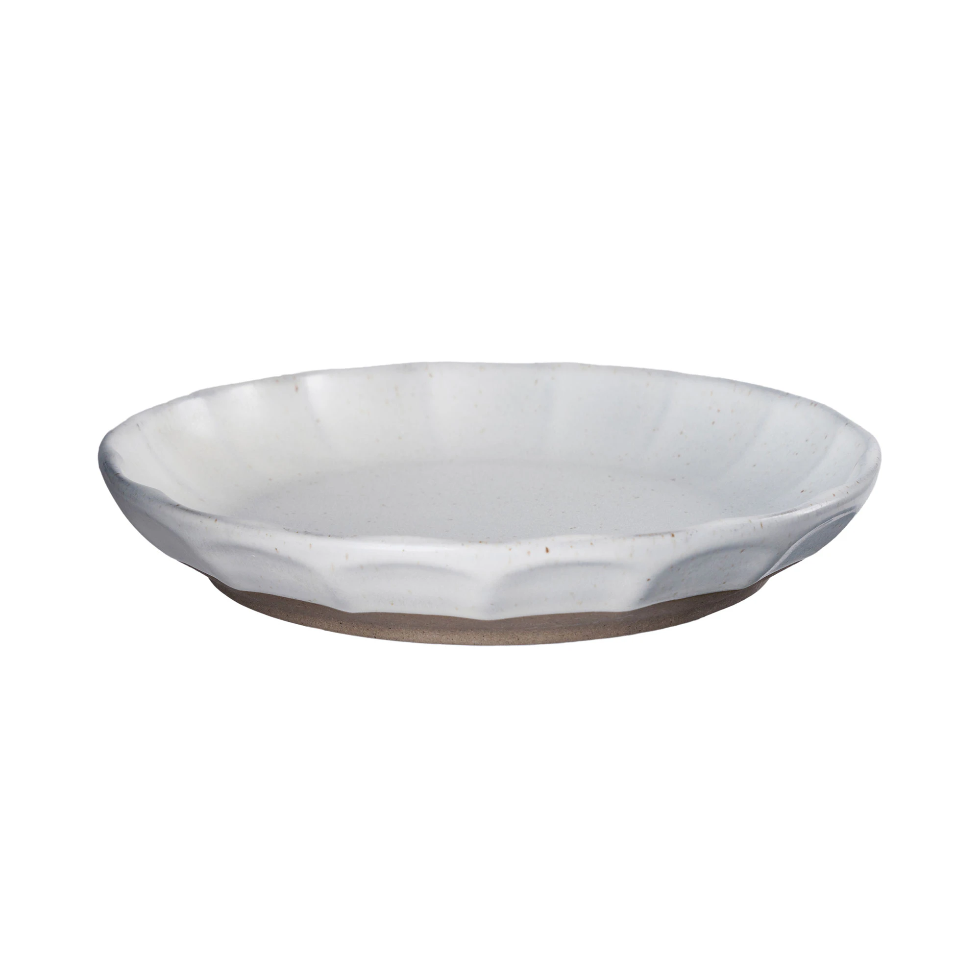 Ernst Sidetallerken 17 Cm  / Natur -  Asjetter Stengods Hvit - 247072