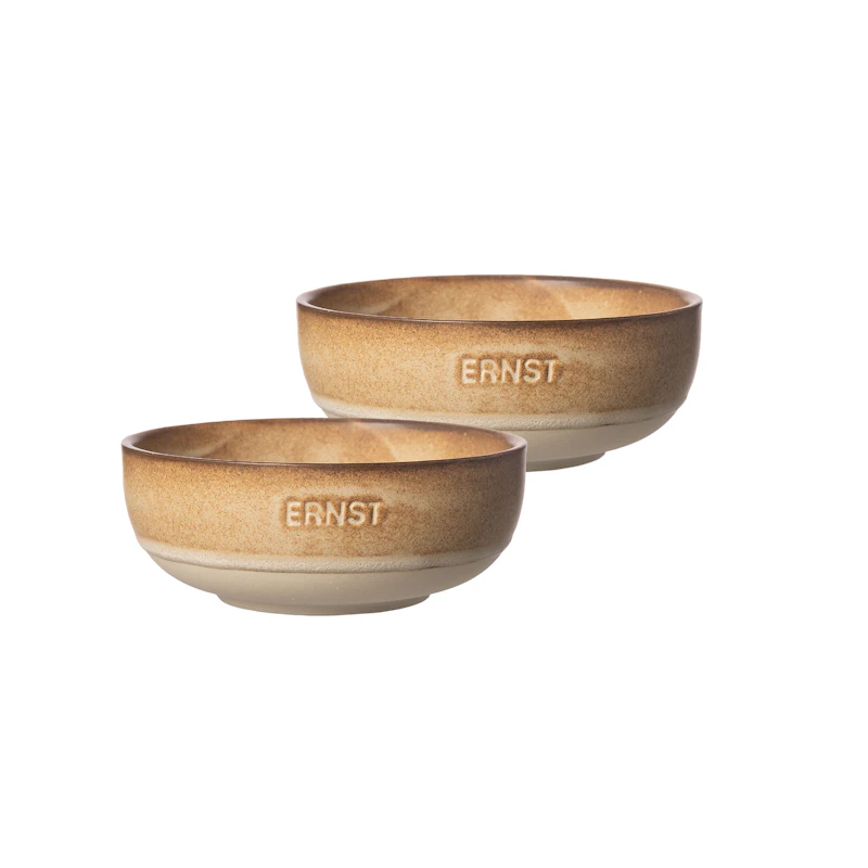 Skål 2-pk ⌀ 11 cm, Brun / Natur