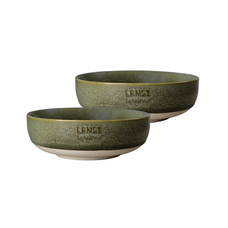 Skål 2-pk ⌀ 14 cm, Grønn / Naturfarget