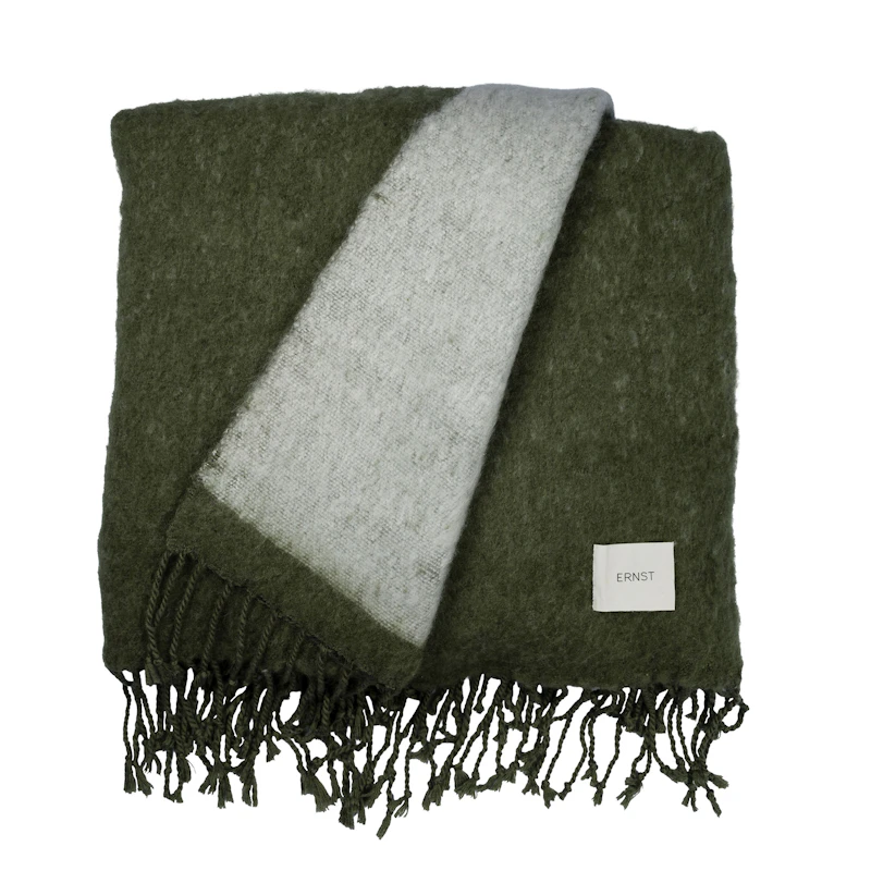 Teppe 170x130, Hvit / Grønn