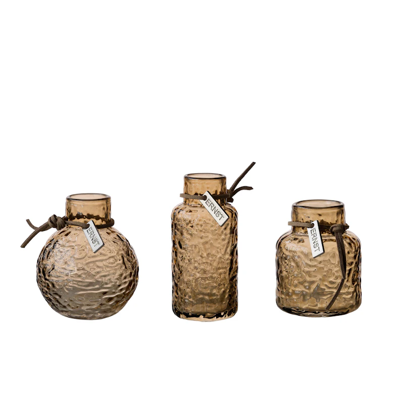 Vase 3-pk, Amber