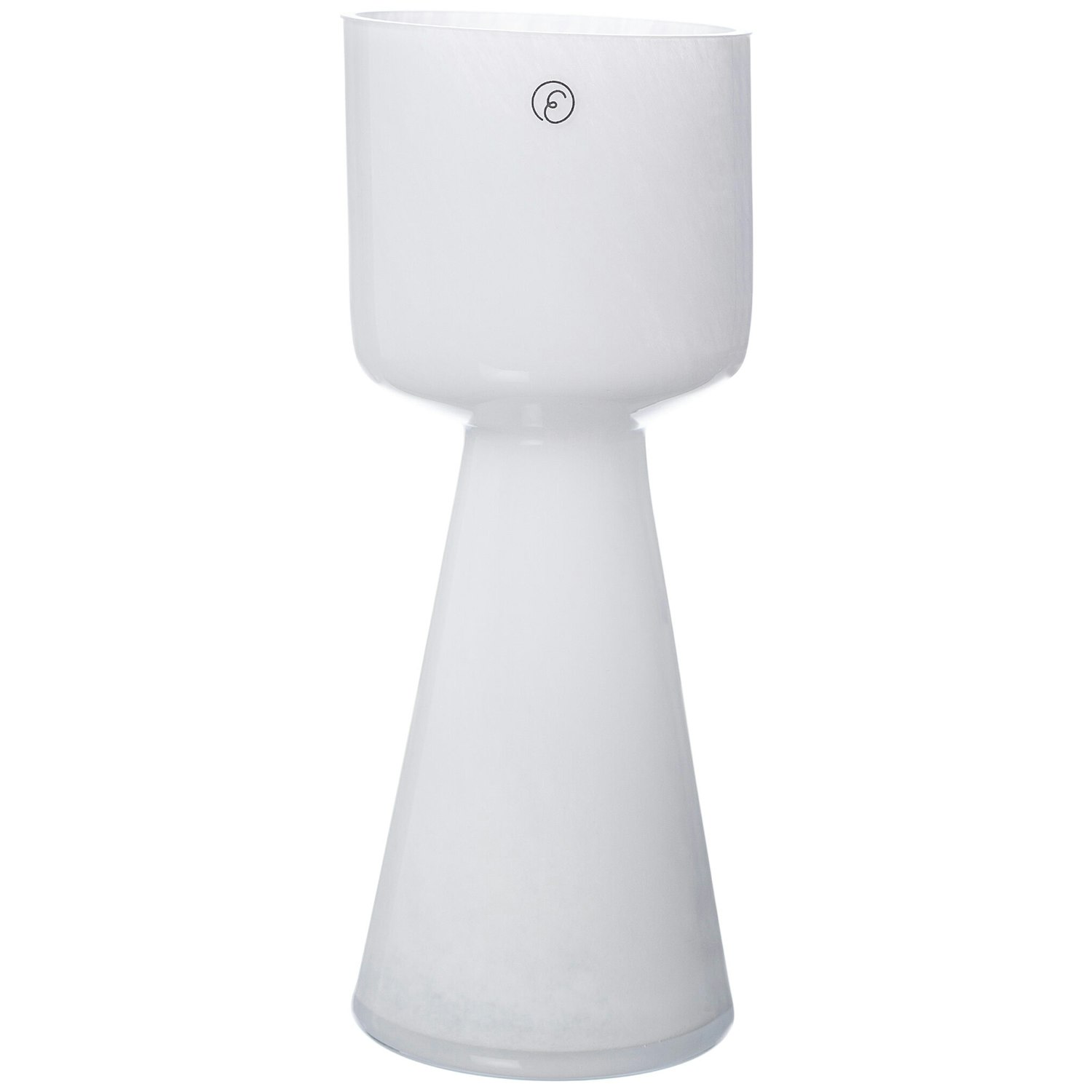 Ernst Vase 20 Cm  -  Lysestaker Glass Hvit - 364371