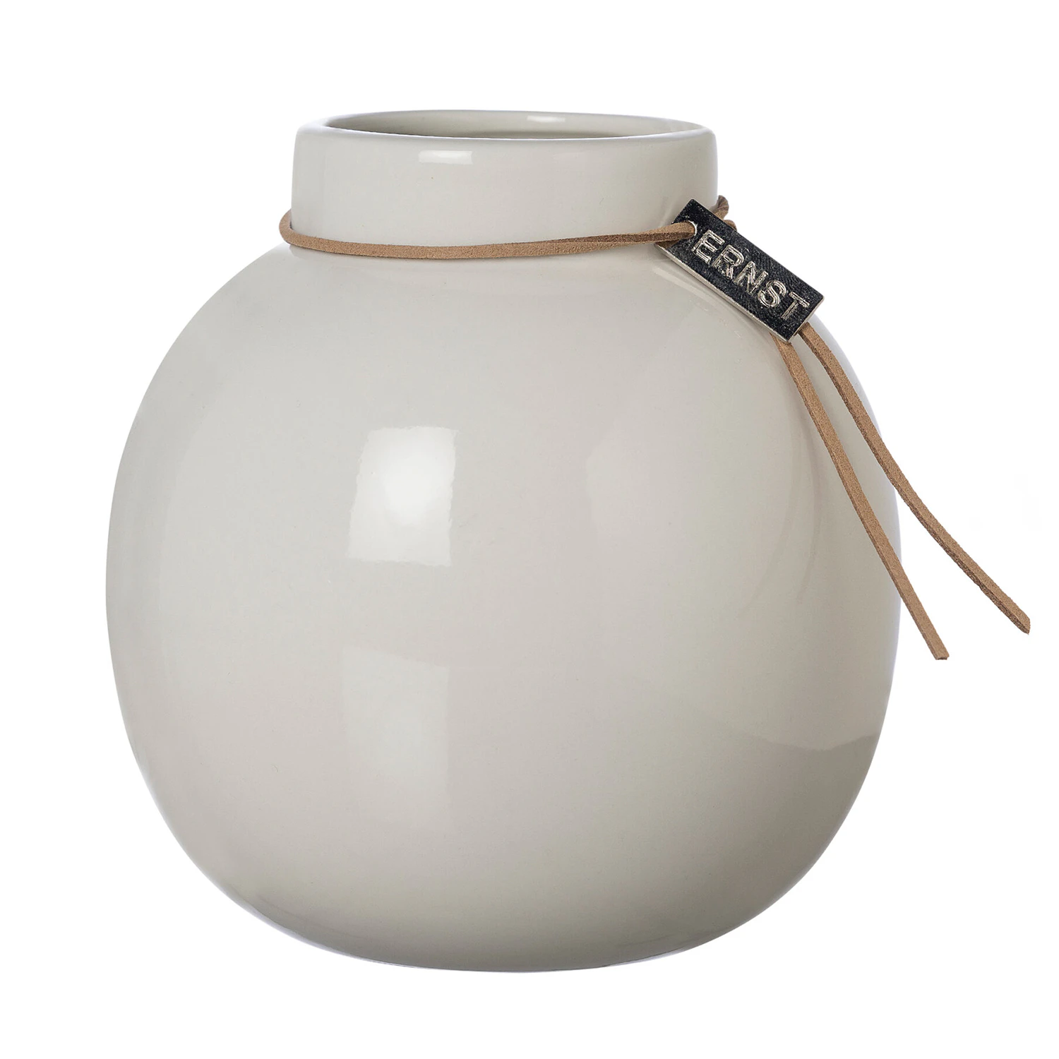 Ernst Vase Keramikk Hvit 13 Cm - Vaser Glass Brun - 270561
