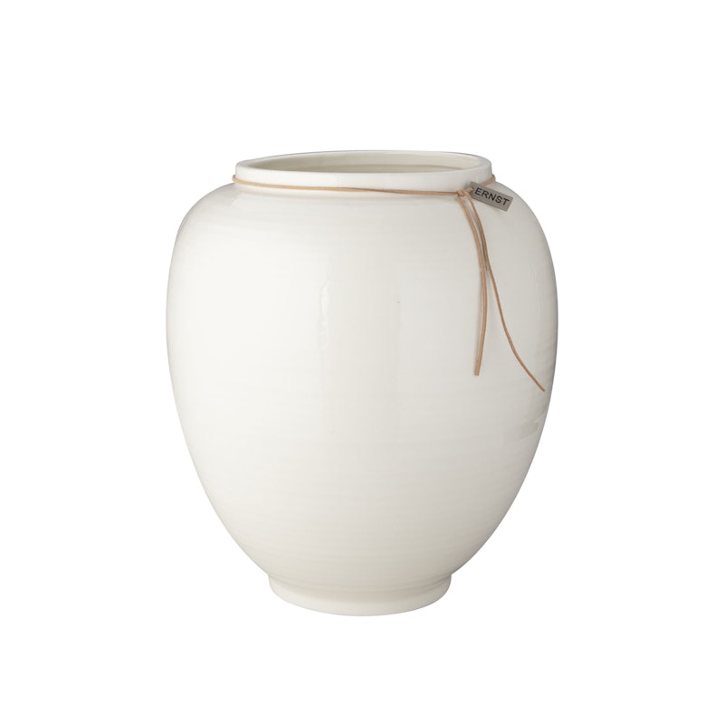 Vase Hvitglassert, 28 cm