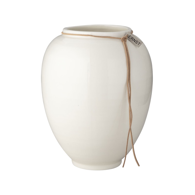 Vase Hvitglassert, 22 cm