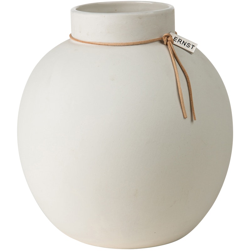 Vase Stentøy Hvit, 21 cm