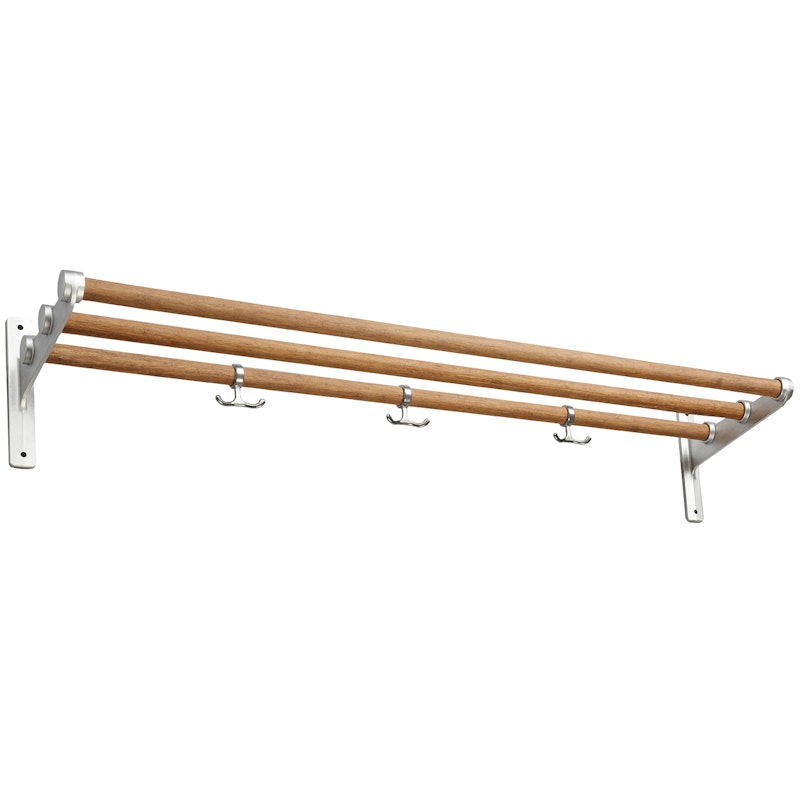 Nostalgi Hattehylle 100 cm, Aluminium / Bambus