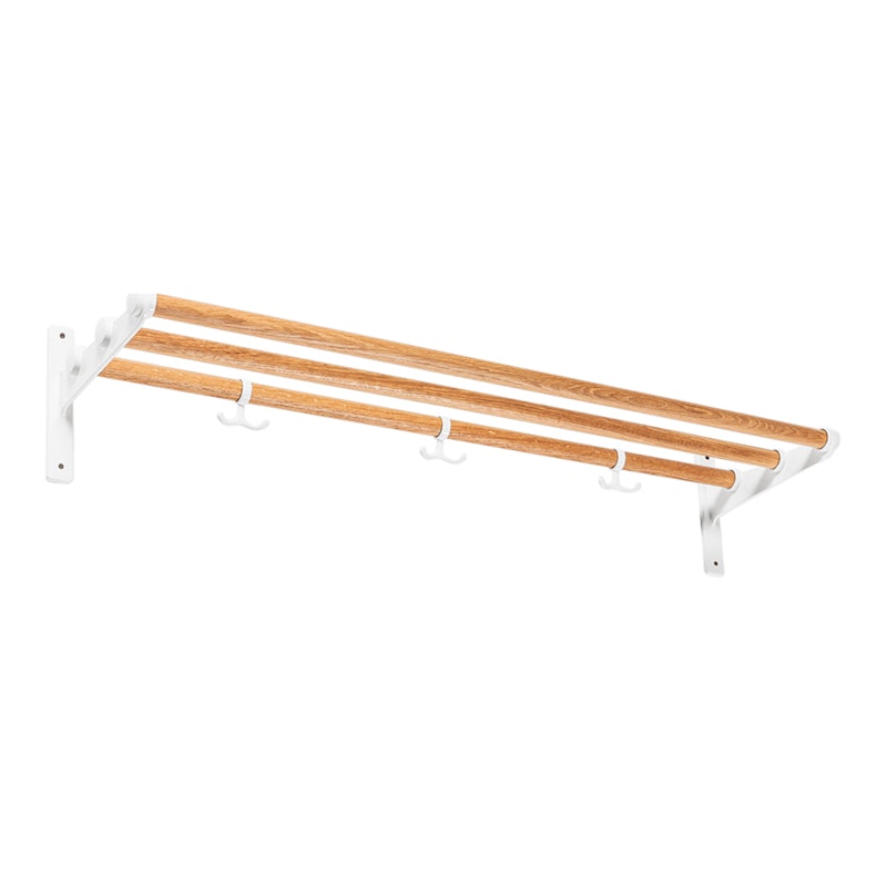 Nostalgi Hattehylle / Skohylle 100 cm, Hvit / Eik