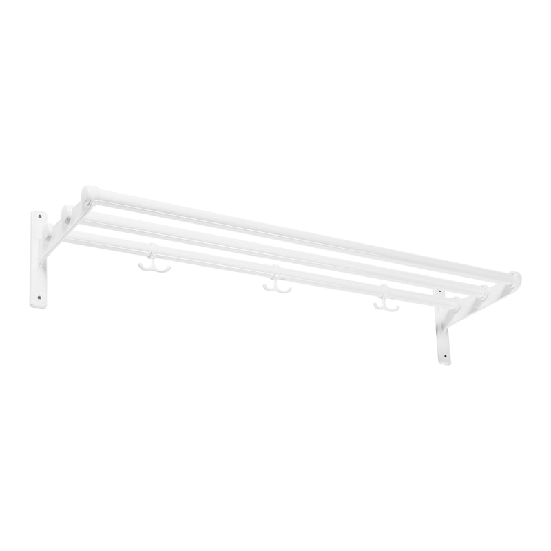 Nostalgi Hattehylle / Skohylle 100 cm, Hvit, / Hvit
