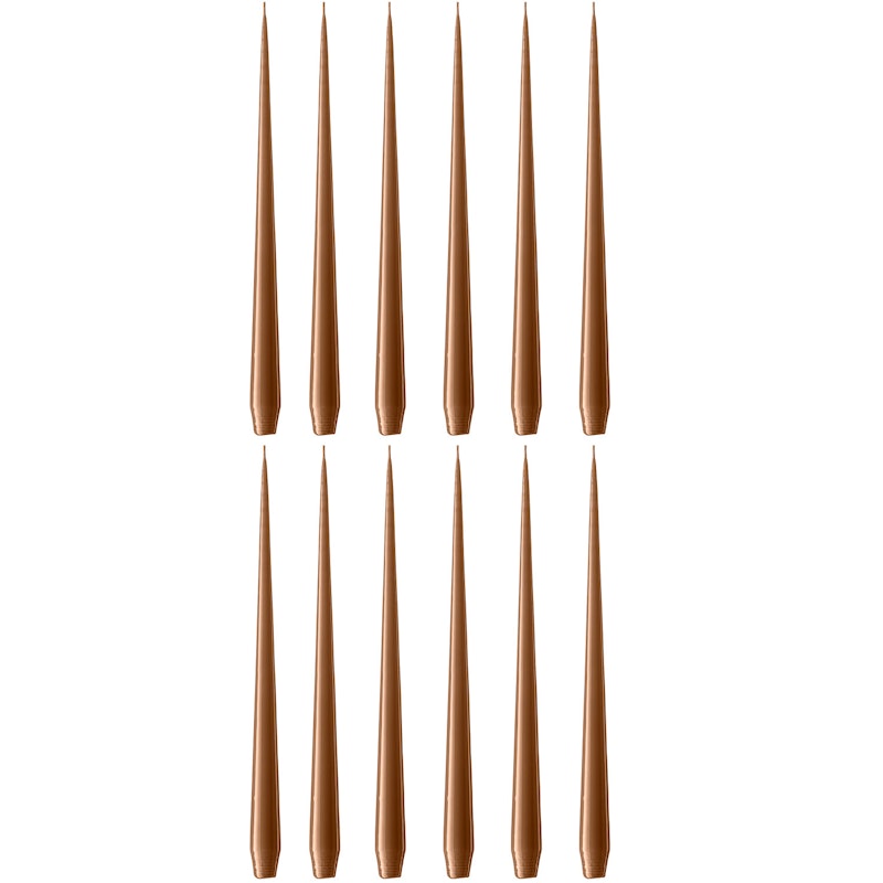 Antikklys Lakkert 32 cm 12-pk, Raw Toffee