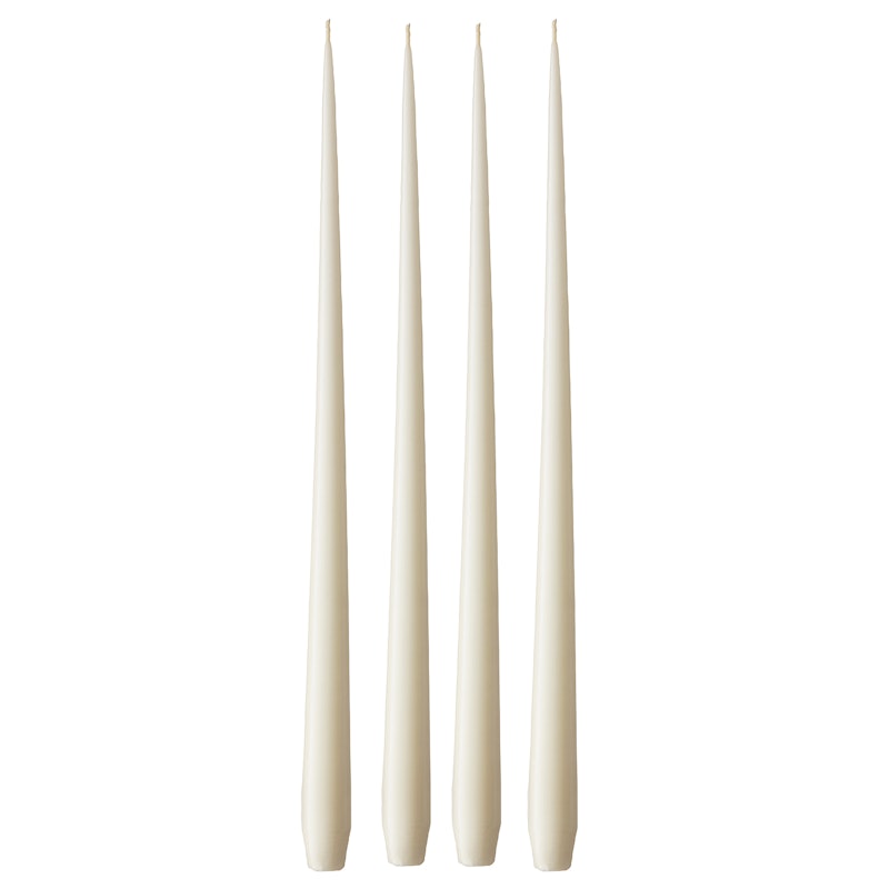 Antikklys Matt 42 cm 4-pk, Ivory